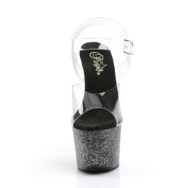 Pleaser Sandales SKY-308MG Transparent Noir EU-35/US-5