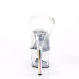 Pleaser Sandales SKY-308N-RBH Transparent Hologramme EU-38/US-8