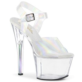 Pleaser Sandales SKY-308N-RBH Transparent Hologramme EU-39/US-9