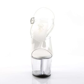Pleaser Sandales SKY-308VL Transparent Argent EU-35/US-5