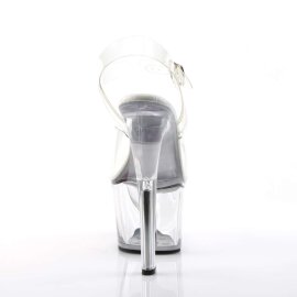 Pleaser Sandales SKY-308VL Transparent Argent EU-35/US-5