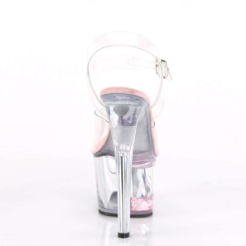 Pleaser Sandales SKY-308WHG Transparent Rose Multi Paillettes EU-35/US-5