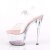 Pleaser Sandales SKY-308WHG Transparent Rose Multi Paillettes EU-35/US-5