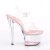 Pleaser Sandales SKY-308WHG Transparent Rose Multi Paillettes EU-35/US-5