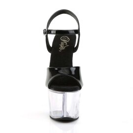 Pleaser Sandales SKY-309 Noir Transparent EU-35/US-5