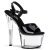 Pleaser Sandales SKY-309 Noir Transparent EU-35/US-5