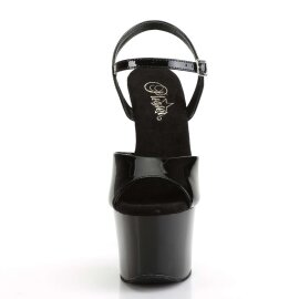 Pleaser Sandales SKY-309CHRS Noir Argent Strass EU-35/US-5
