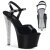 Pleaser Sandales SKY-309CHRS Noir Argent Strass EU-35/US-5