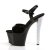 Pleaser Sandales SKY-309CHRS Noir Argent Strass EU-35/US-5