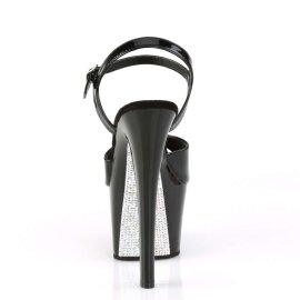 Pleaser Sandales SKY-309CRS Noir Argent Strass EU-37/US-7