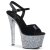 Pleaser Sandales SKY-309LG Noir Strass Argent EU-35/US-5