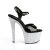 Pleaser Sandales SKY-309LG Noir Strass Argent EU-35/US-5