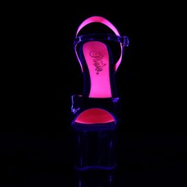 Pleaser Sandales SKY-309TT Noir Néon-Rose EU-35/US-5