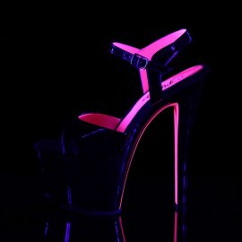 Pleaser Sandales SKY-309TT Noir Néon-Rose EU-35/US-5
