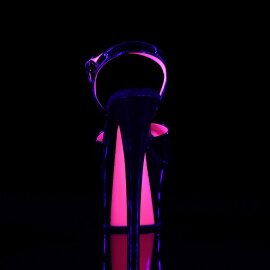 Pleaser Sandales SKY-309TT Noir Néon-Rose EU-35/US-5