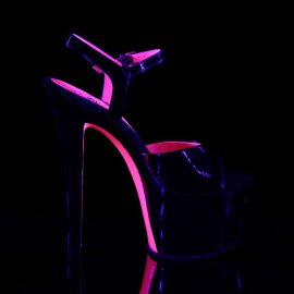 Pleaser Sandales SKY-309TT Noir Néon-Rose EU-35/US-5