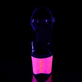 Pleaser Sandales SKY-309UVLG Noir Néon-Rose EU-35/US-5