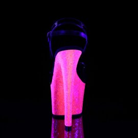 Pleaser Sandales SKY-309UVLG Noir Néon-Rose EU-35/US-5