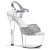 Pleaser Sandales SKY-310 Argent Paillettes Transparent EU-37/US-7