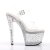 Pleaser Sandales STARDANCE-708 Transparent Argent Strass EU-37/US-7