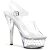 Pleaser Sandales STARDUST-608 Transparent Argent EU-35/US-5