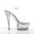 Pleaser Sandales STARDUST-608 Transparent Argent EU-35/US-5