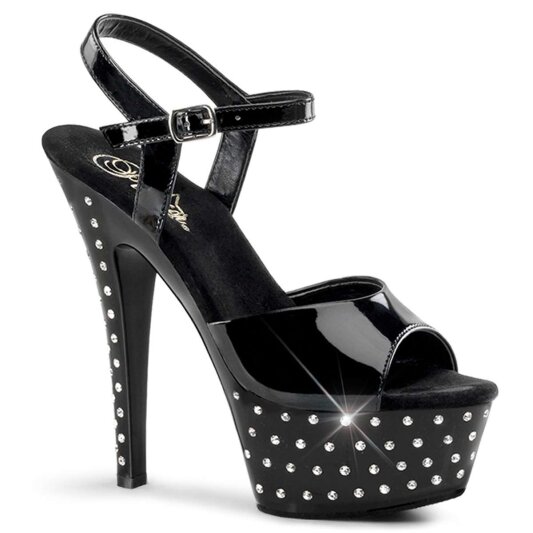 Pleaser Sandales STARDUST-609 Noir EU-40/US-10