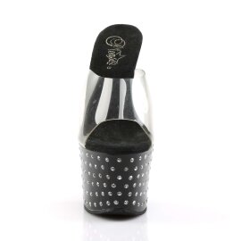 Pleaser Mules STARDUST-701 Transparent Noir EU-35/US-5