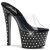 Pleaser Mules STARDUST-701 Transparent Noir EU-35/US-5