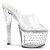 Pleaser Mules STARDUST-701 Transparent Argent EU-35/US-5