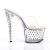 Pleaser Mules STARDUST-701 Transparent Argent EU-35/US-5