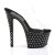 Pleaser Mules STARDUST-702 Transparent Noir EU-40/US-10