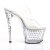 Pleaser Mules STARDUST-702 Transparent Argent EU-35/US-5