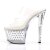 Pleaser Mules STARDUST-702 Transparent Argent EU-37/US-7