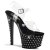 Pleaser Sandales STARDUST-708 Transparent Noir EU-35/US-5