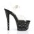 Pleaser Sandales STARDUST-708 Transparent Noir EU-35/US-5