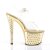 Pleaser Sandales STARDUST-708 Transparent Or Chrome EU-35/US-5