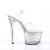 Pleaser Sandales STARDUST-708 Transparent Argent EU-41/US-11