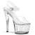 Pleaser Sandales STARDUST-708 Transparent Argent EU-35/US-5