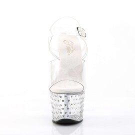 Pleaser Sandales STARDUST-708 Transparent Argent EU-37/US-7