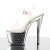 Pleaser Sandales STARDUST-708 Transparent Argent Chrome EU-40/US-10