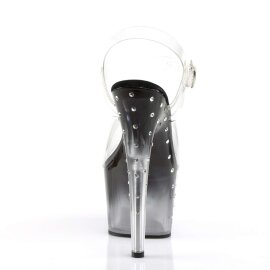 Pleaser Sandales STARDUST-708T Transparent Noir EU-35/US-5