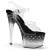 Pleaser Sandales STARDUST-708T Transparent Noir EU-35/US-5