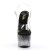 Pleaser Sandales STARDUST-708T Transparent Noir EU-35/US-5
