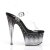 Pleaser Sandales STARDUST-708T Transparent Noir EU-35/US-5