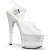 Pleaser Sandales STARDUST-708T Transparent Argent Strass EU-37/US-7
