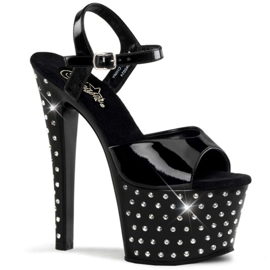 Pleaser Sandales STARDUST-709 Noir EU-35/US-5