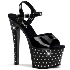 Pleaser Sandales STARDUST-709 Noir EU-35/US-5