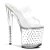 Pleaser Mules STARDUST-802 Transparent Argent EU-37/US-7