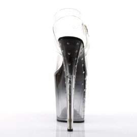 Pleaser Sandales STARDUST-808T Transparent Noir EU-35/US-5